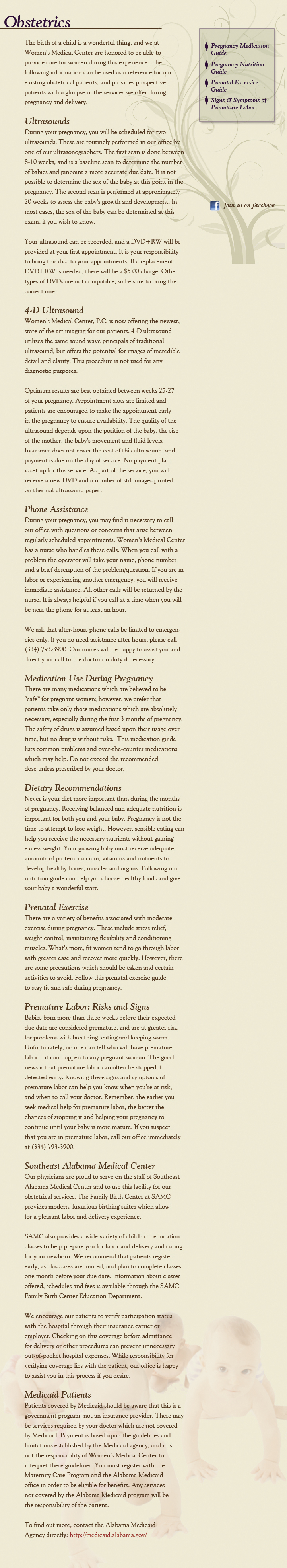 Obstetrics — Women's Medical Center — Dothan, Alabama